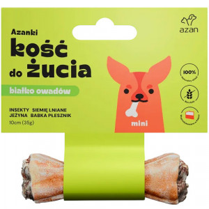 AZANKI Kość z insektami i siemieniem lnianym MINI - przysmak dla psa - 10cm