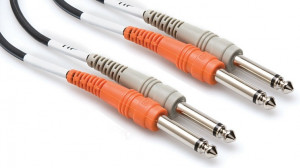 Hosa - Kabel 2 x TS 6.35mm - 2 x TS 6.35mm 3m