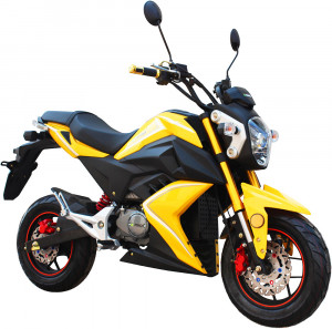 Motorower elektryczny E-MIO Vento żółty moc 2300W, prędkość 45 km/h, zasięg 60 km