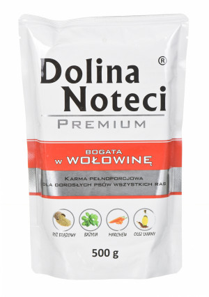 DOLINA NOTECI Premium wołowina - mokra karma dla psa - 500g