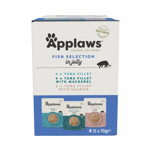 APPLAWS Fish selection multipack in broth - mokra karma dla kota - 12x70g