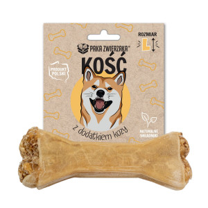 PAKA ZWIERZAKA Kość z dodatkiem kozy L 13,5 cm - przysmak dla psa - 70g