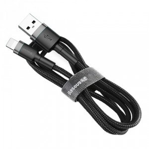 BASEUS KABEL LIGHTNING USB 2,4A 1M SZARO-CZARNY