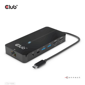 Club 3D CSV-1595 USB GEN1 TYPE-C 7-IN-1 HUB WITH 2XHDMI, 2USB GEN1 TYPE-A, 1 RJ45, 1X3.5MM AUDIO, 1XUSB GEN1 TYPE-C 100W FEMALE PORT
