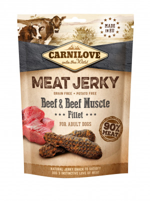 CARNILOVE Meat Jerky Beef & Beef muscle fillet - przysmak dla psa - 100g