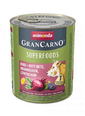 ANIMONDA GranCarno Superfoods wołowina burak - mokra karma dla psa - 800g