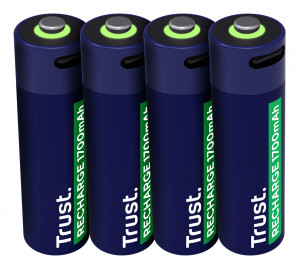 Baterie AA Trust USB-C RECHARGEABLE BATTERIES 4P (25631)