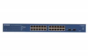 Netgear ProSafe Smart 24-Port GbE Switch, 2xSFP (GS724T v4)