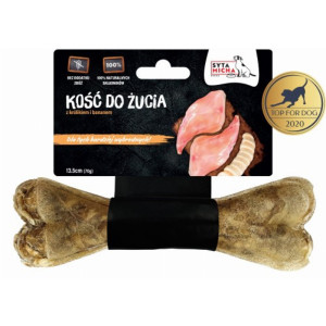SYTA MICHA Kość do żucia dla wybrednych psów Królik z bananem - przysmak dla psa - 13,5 cm
