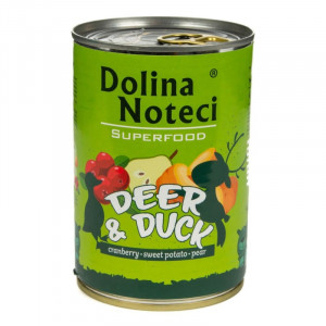 DOLINA NOTECI Superfood z jeleniem i kaczką - mokra karma dla psa - 400g
