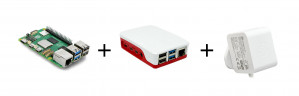 Raspberry Pi 5 4GB + Obudowa do Pi 5 Czerwono/biała + Zasilacz 27W USB-C