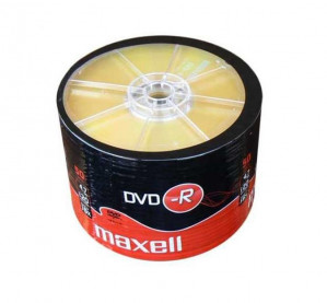 MAXELL DVD-R 4,7GB 50 szt w opakowaniu SHRINK. Prędkość zapisu 16X, 120 min. Przeznaczenie nagrywanie Multimediów.