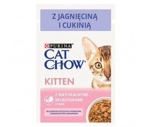 CAT CHOW KITTEN GiG Jagnięcina i Cukinia w sosie 85