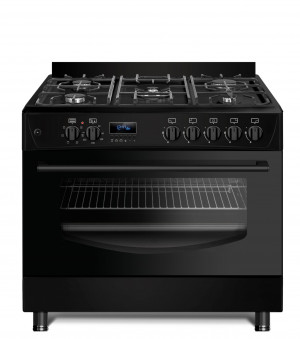 Kuchnia gazowo-elektryczna Ravanson KWGE-K90 CHEF MODERN BLACK