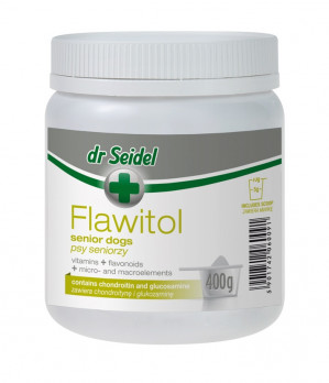 Dermapharm Flawitol dla psów seniorów - preparat ograniczający skutki zmian zwyrodnieniowych w stawach 400g