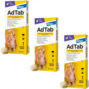 AdTab Tabletki dla kotów (0,5-2,0kg) 3x(1x12mg)