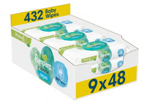 Chusteczki nawilżane PAMPERS Harmonie Plastic-Free 9x48szt