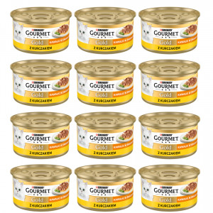 GOURMET GOLD Sauce Delights - mokra karma dla kota z kurczakiem - 12x85g
