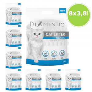 DIAMENTIQ Żwirek Neutralny, Silikonowy, Niezbrylający się dla kota - 8x3,8 l