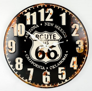 Zegar ścienny TECHNOLINE WT5010 Vintage Retro Route 66 Loft Metal 40 cm
