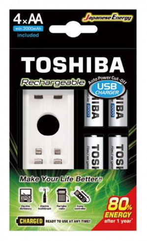 Ładowarka Toshiba READY TO USE TNHC-6GME4 CB ładowarka USB +4x2000mAh