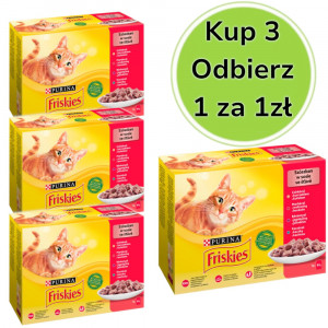 Friskies Mix mięsny - mokra karma dla kota - 48x85 g - Kup 3 Odbierz 1 za 1zł 