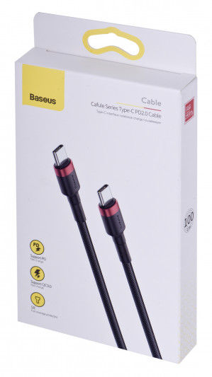 BASEUS KABEL USB-C DO USB-C CAFULE 60W 1M, CZARNY