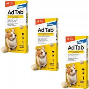 AdTab Tabletki dla psów (>5,5-11kg) 3x(1x225mg)