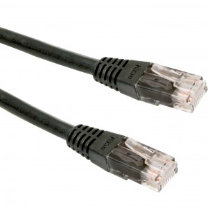 Gembird patchcord rj45, kat. 5e, utp, 3m, czarny pp12-3m/bk