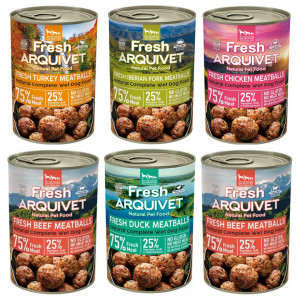 ARQUIVET Fresh Meatballs mix smaków - mokra karma dla psa - 6x400g