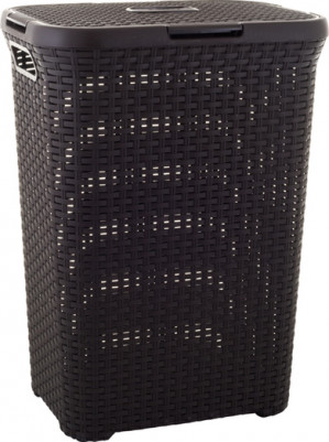 Kosz na bieliznę Curver NATURAL STYLE 60LCiemnyBrąz
