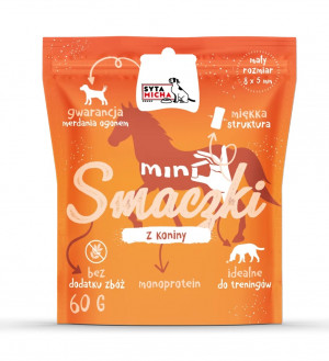 SYTA MICHA Mini smaczki z koniny - przysmak dla psa - 60g