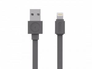 Allocacoc Kabel USBcable Lightning Flat - Szary