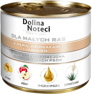 DOLINA NOTECI Premium z Gęsią, ziemniakami i jabłkiem - mokra karma dla psów dorosłych ras małych - 185g