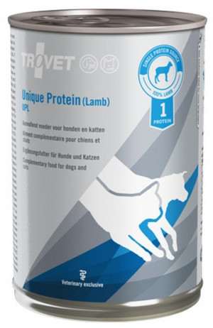 TROVET Unique Protein UPL z jagnięciną - mokra karma dla psa i kota - 400 g