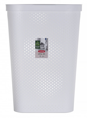 Kosz na bieliznę INFINITY RECYCLED 60l biały