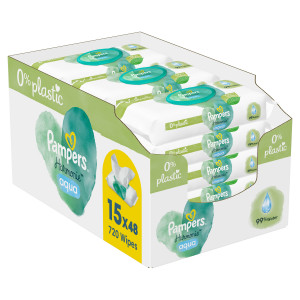 Chusteczki PAMPERS Wipes Aqua 15x48 Plastic Free