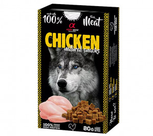 ALPHA SPIRIT Kurczak natural snacks - przysmak dla psa - 80g