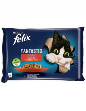 PURINA Felix Fantastic: wiejskie smaki - karma dla kota - 4 x 85g