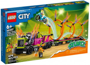 LEGO City Stuntz 60357 Wyzwanie kaskaderskie — ciężarówka i ogniste obręcze