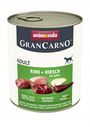 ANIMONDA Grancarno Adult smak: wołowina, jeleń i jabłko 400g