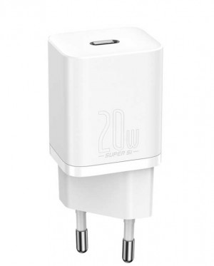 BASEUS ŁADOWARKA SIECIOWA SUPER SI 20W (BIAŁA)
