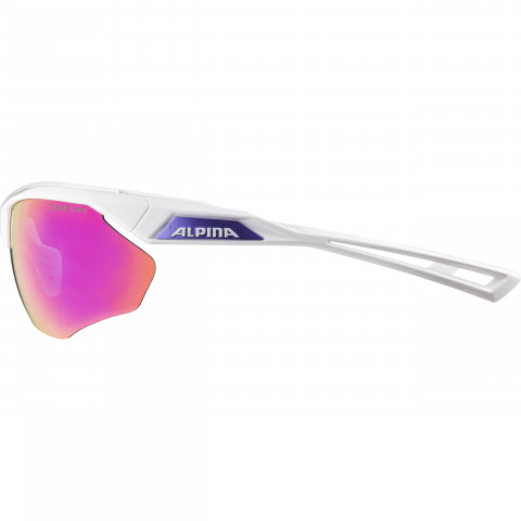 ALPINA Okulary na rower NYLOS HR biało-fioletowe szkło fioletowe lustro Cat.3 - Galeria zdjęcie 3