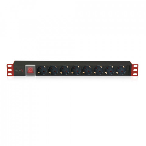 TECHLY LISTWA ZASILAJĄCA RACK 19 1U 250V/16A 8X SC - Galeria zdjęcie 1