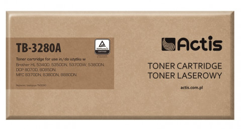 Actis TB-3280A Toner do drukarki Brother, Zamiennik Brother TN-3280; Standard; 8000 stron; czarny. - Galeria zdjęcie 1