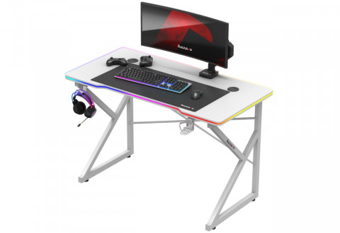 Biurko gamingowe Huzaro Hero 1.7 RGB White - Galeria zdjęcie 2