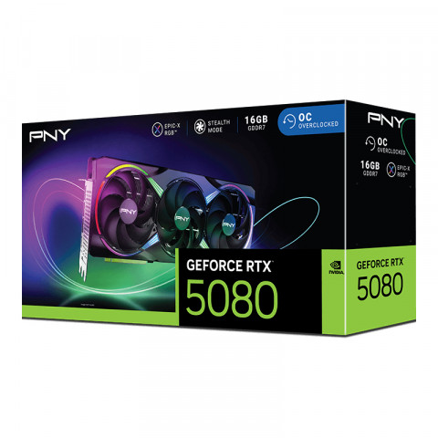 Karta graf. PNY GeForce RTX 5080 16GB ARGB OC 3-FAN - Galeria zdjęcie 13
