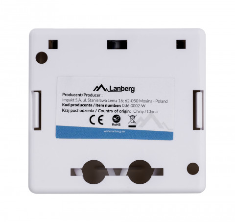 Lanberg gniazdo natynkowe kat.6 2xrj45 białe ou6-0002-w - Galeria zdjęcie 6