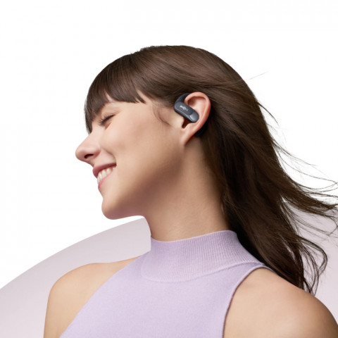 Słuchawki bezprzewodowe douszne Shokz OpenFit Air czarne - Galeria zdjęcie 5