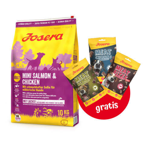JOSERA Mini Salmon & Chicken - sucha karma dla psa - 10kg + GRATIS! - Galeria zdjęcie 1